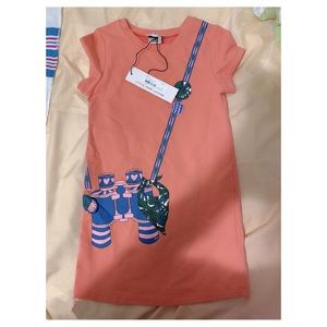 Little Marc Jacobs Fleece Graphic Pink Berry Dress